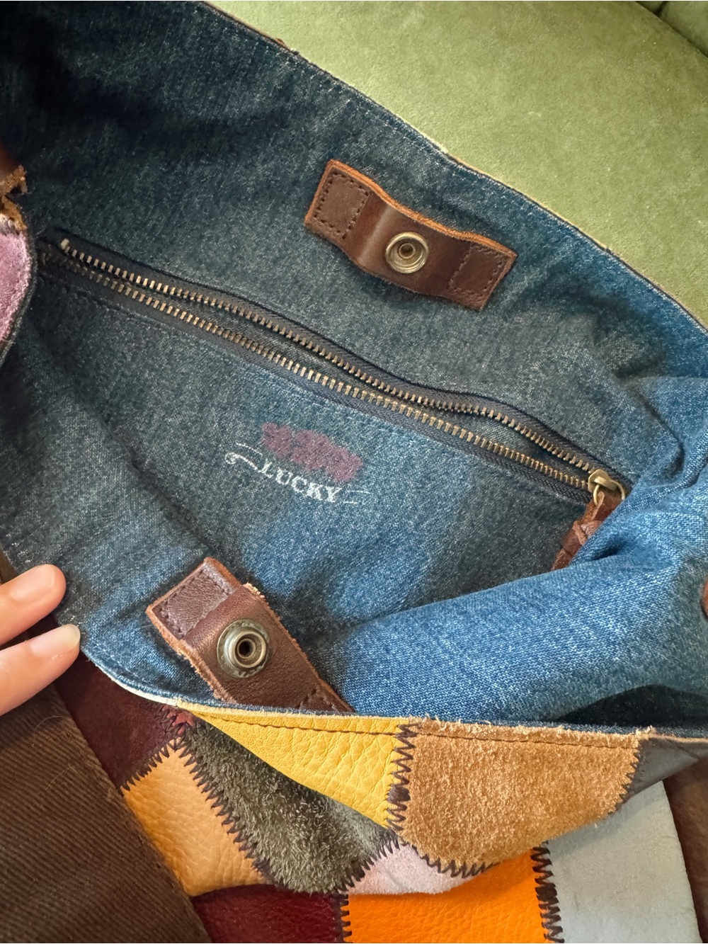 Lucky Brand Patchwork Multicolor Bag - Picture 9 of 9